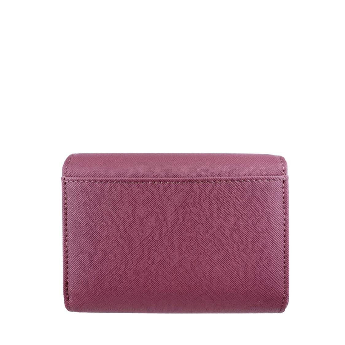 Mel&Co Saffiano Leatherette Half Flap Mid-Size Wallet