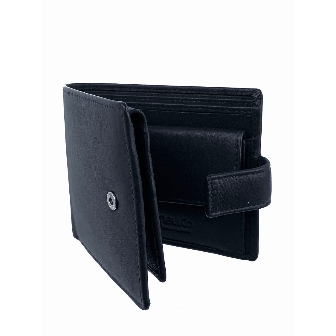 Mel&Co Genuine Leather Bi-Fold With Snap Closure