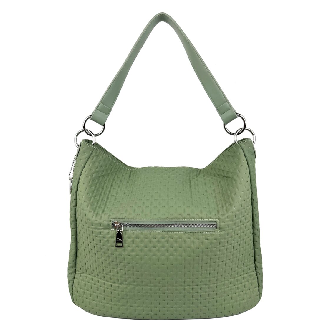 Mel&Co Embossed Nylon Single Handle Bag