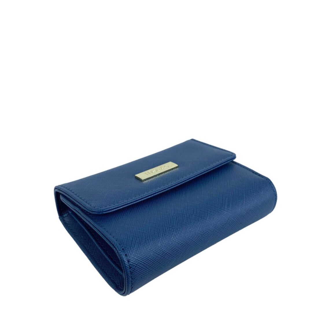 Mel&Co Saffiano Leatherette Half Flap Mid-Size Wallet