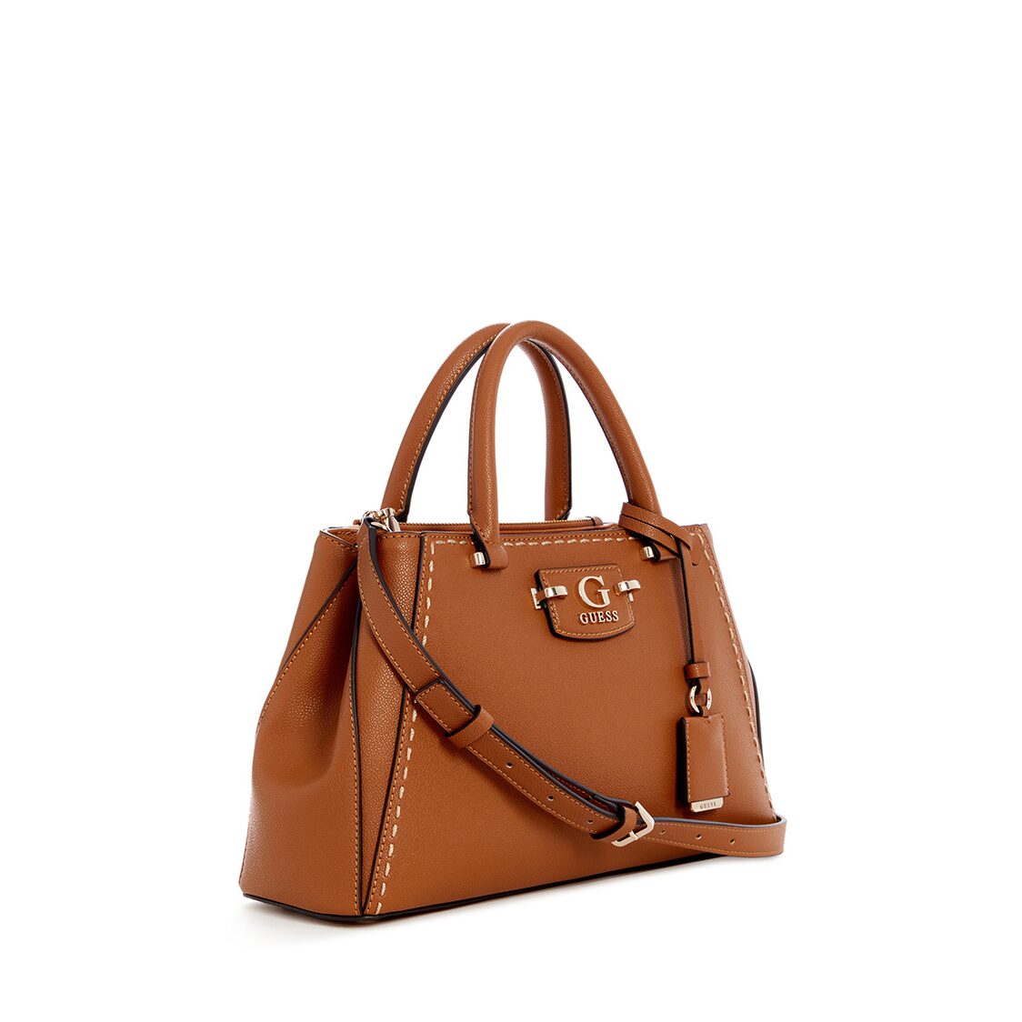 Guess Nastra Society Satchel, Caramel