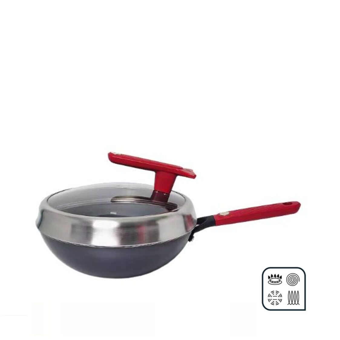 ASD Ti-Fusion 30cm Nitrided Iron Stirfry Wok (CF30T2Q)