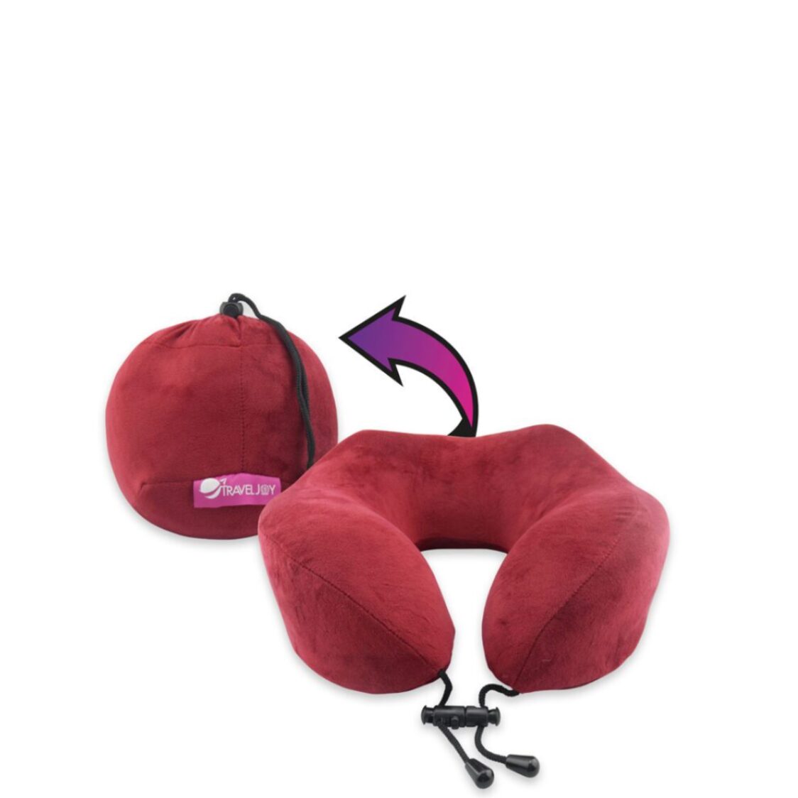 Travel Joy Rollable Travel Pillow - Maroon