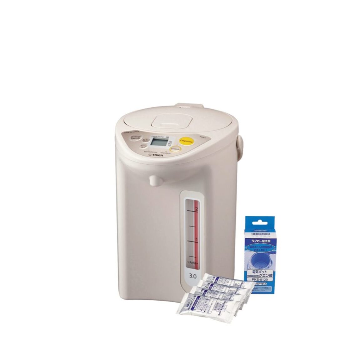 TIGER Electric Water Heater 3.0L  / Free: Citric Acid Airpot Cleaner (PDR-S30S & PKS-0120)