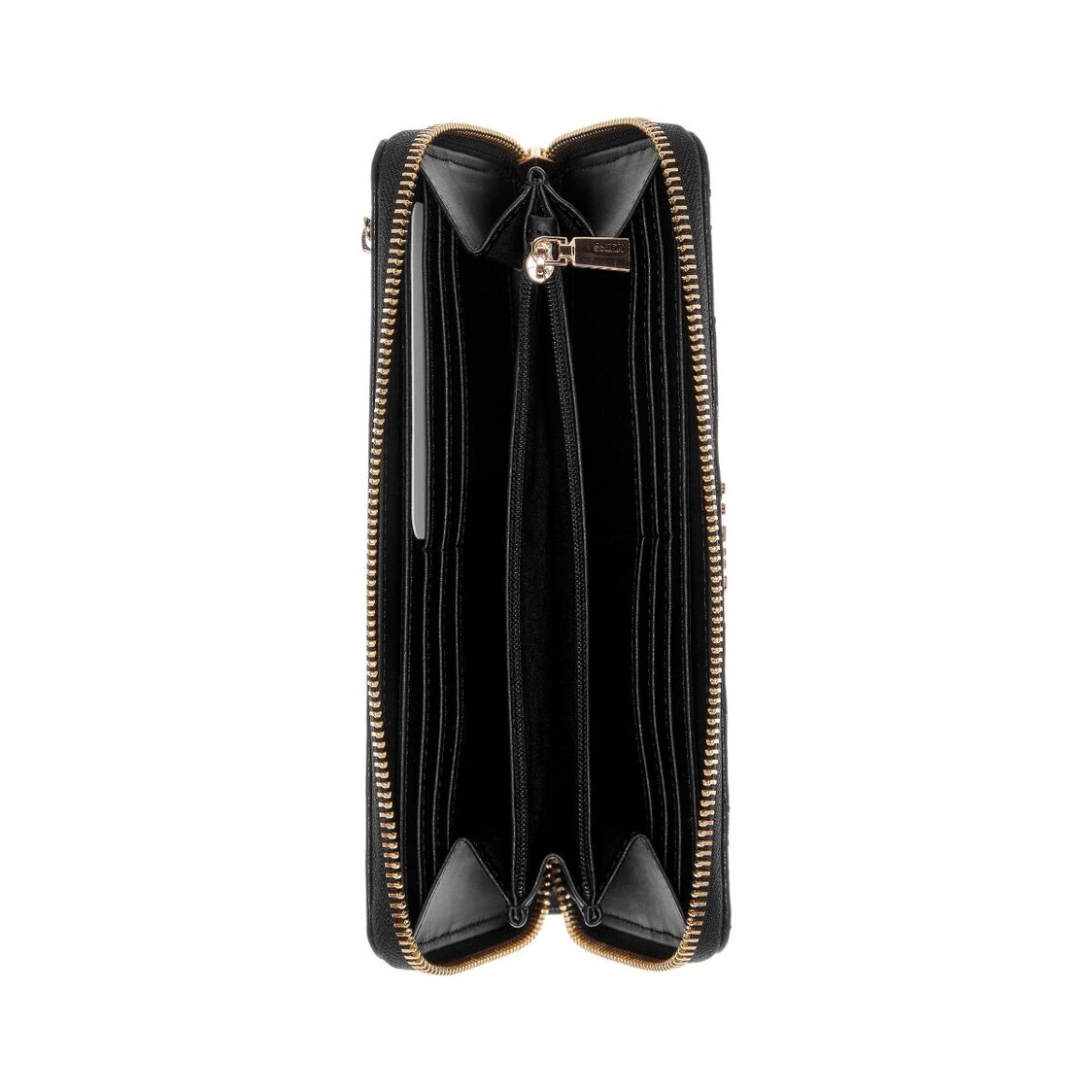 Guess Adelasia Slg Large Zip Around,Black