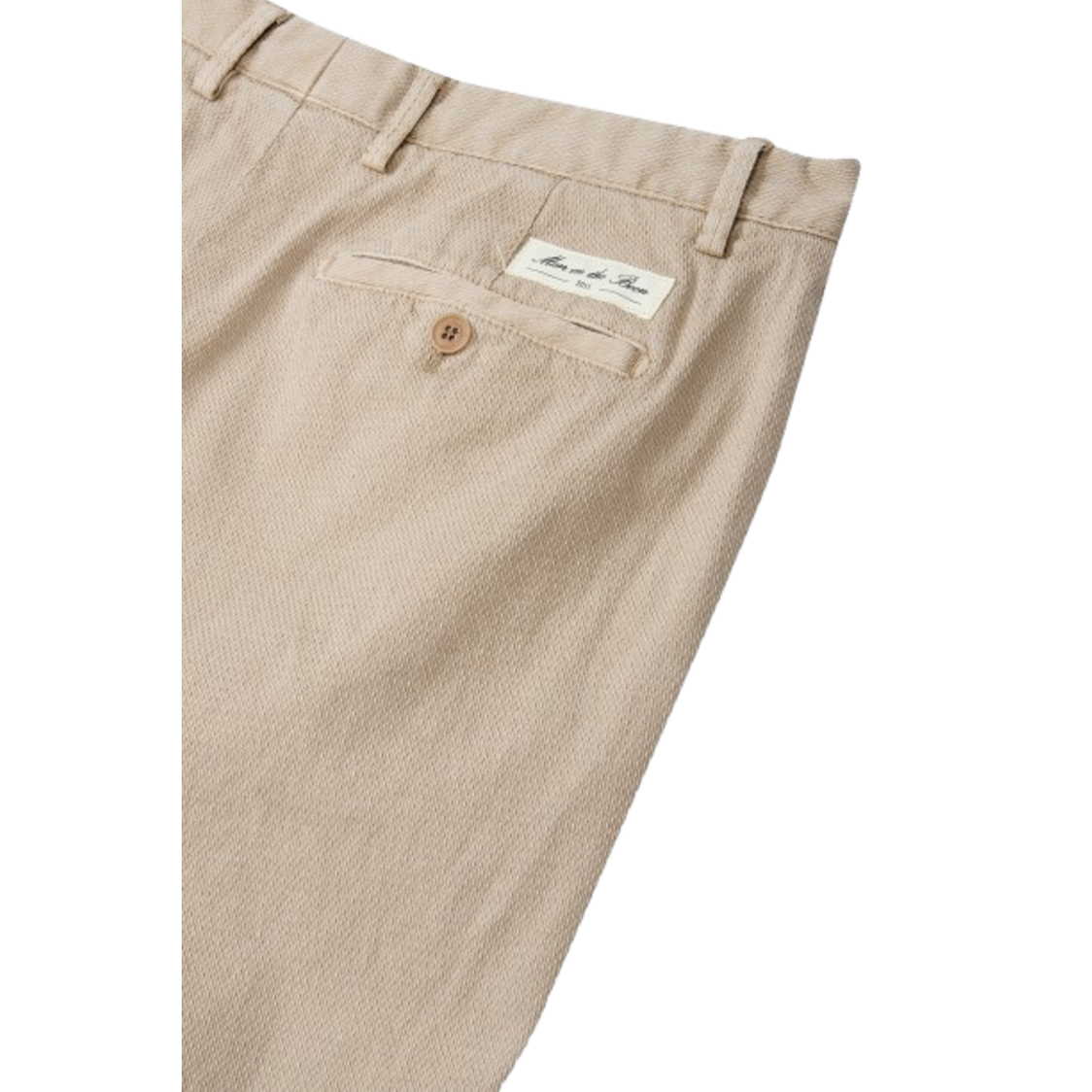 Man On The Boon Texture Tapered Pants Beige