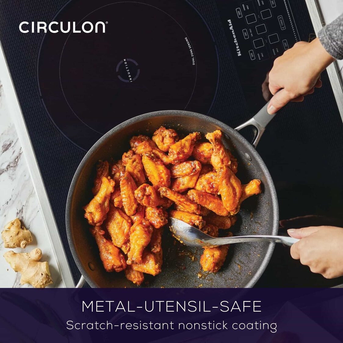 Circulon ScratchDefense A1 34cm Stirfry Pan with Helping Handle