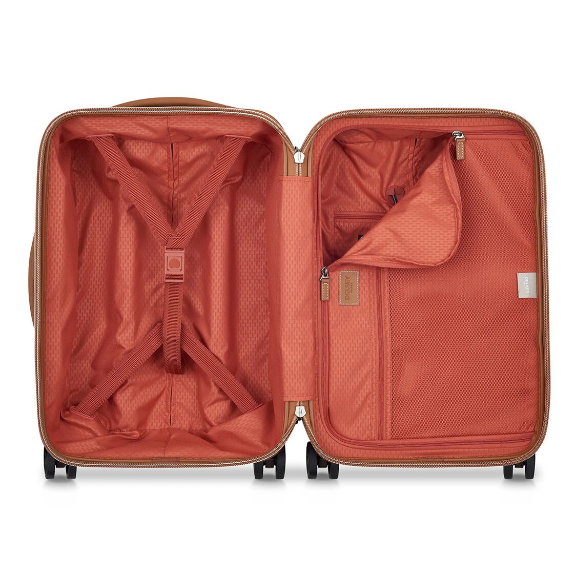 Delsey Paris Chatelet Air 2.0 4 - Double Wheels Cabin Trolley Luggage Case with Zip Securitech 2 - Brown - Metro Singapore Departmental Store - Celebrating 69 Years in SG