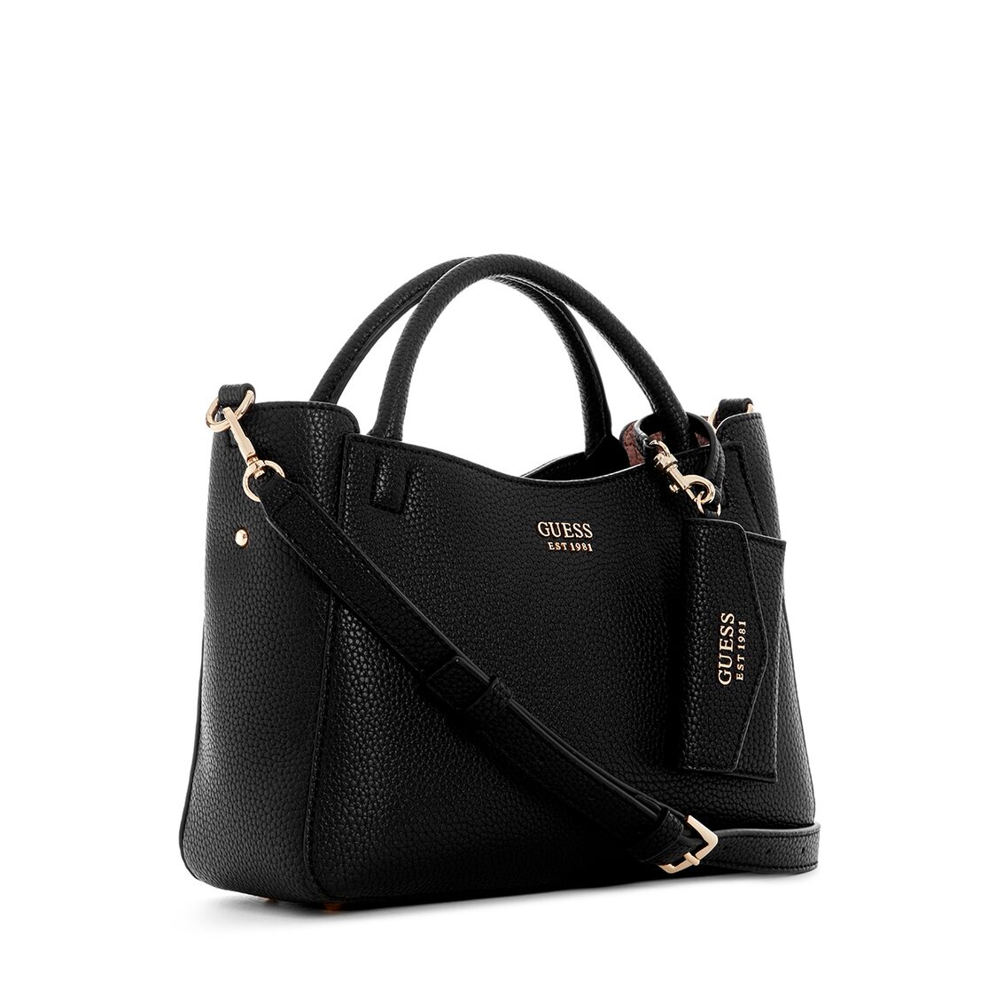 Guess Brenton Sml Girlfriend Satchel,Black