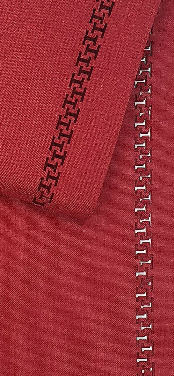 Dynasty Table Runner | Laser cut Cationic - 33 x 150 cm, Red - Metro Singapore Departmental Store - Celebrating 69 Years in SG
