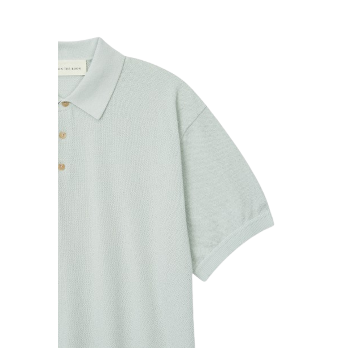 Man On The Boon Texture Relax Fit Polo Mint