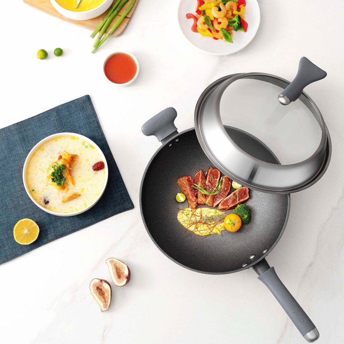 ASD Tornado 5G Die Cast Skillet Wok 32cm (CL32Z6WG)