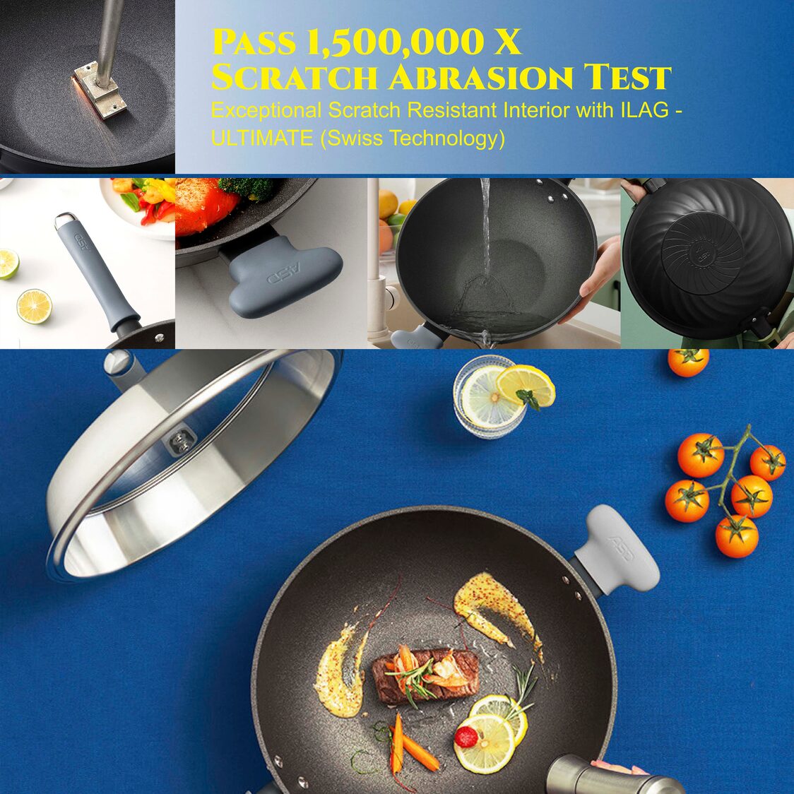 ASD Tornado 5G Die Cast Skillet Wok 32cm (CL32Z6WG)