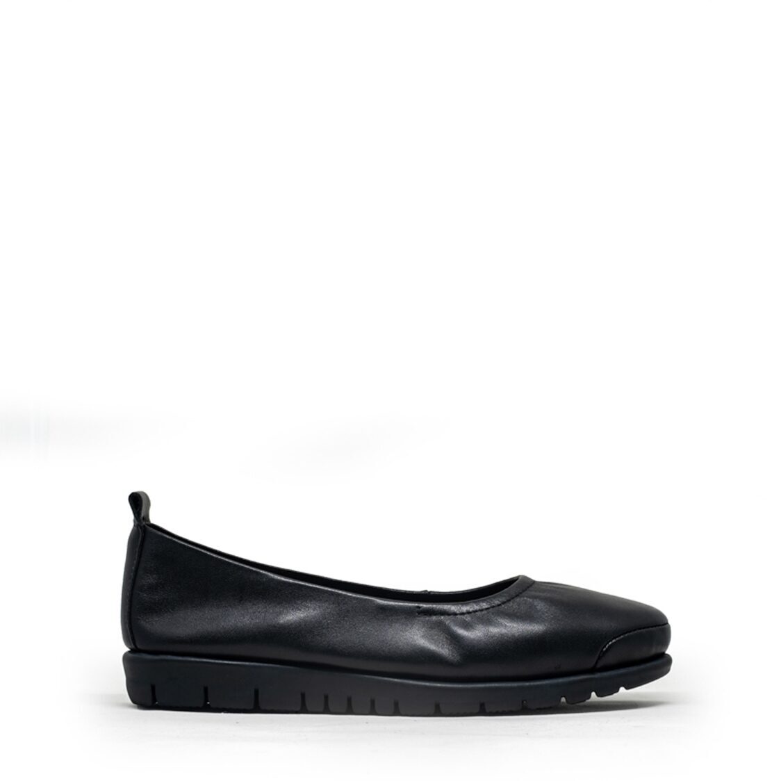 Barani 8841-2 Leather Pumps/Ballet Flats (Black)