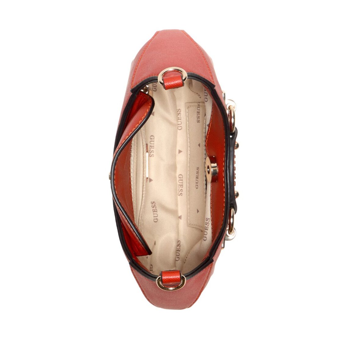 Guess Mimina Mini Top Zip Crossbody - Chili