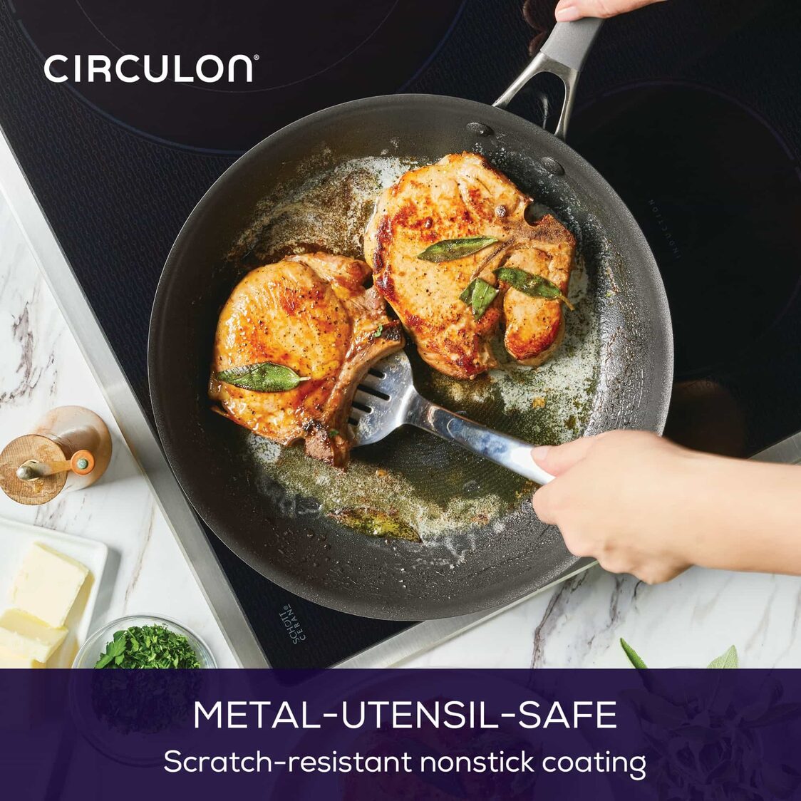 Circulon ScratchDefense A1 Frypan Twin Pack Set (21.5cm/25.4cm)