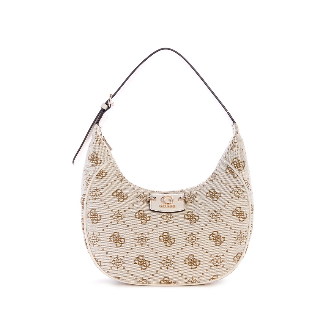 NEDA HOBO SHOULDER BAG,OFF WHITE LOGO