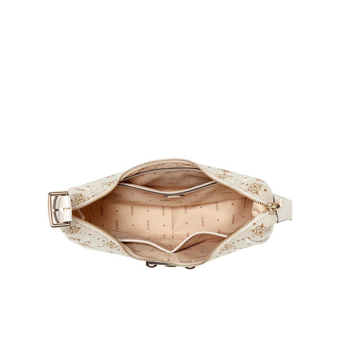 NEDA HOBO SHOULDER BAG,OFF WHITE LOGO