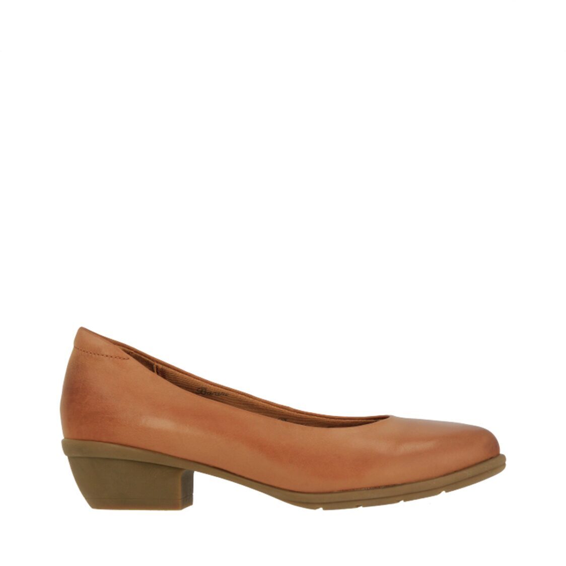 Barani 19601 Tan Leather Heels (Short)