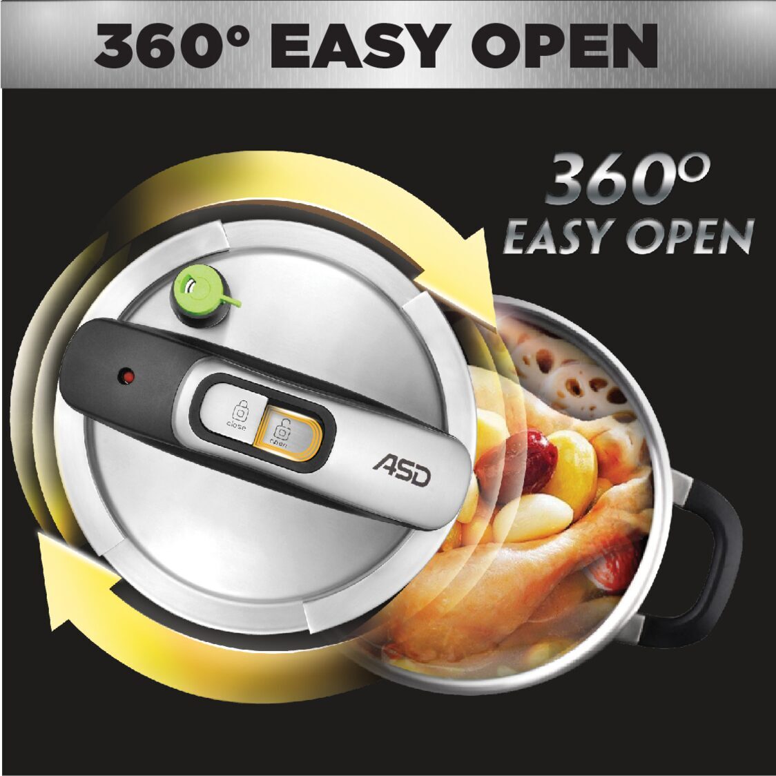 ASD 3-Ply Ultra Fast Pressure Cooker 8L (HP8002PC)