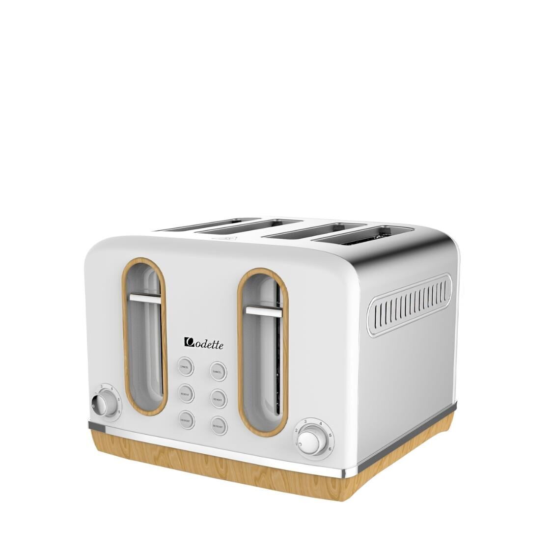 Odette Streamline Series 4 Slice Retro Design Toaster
