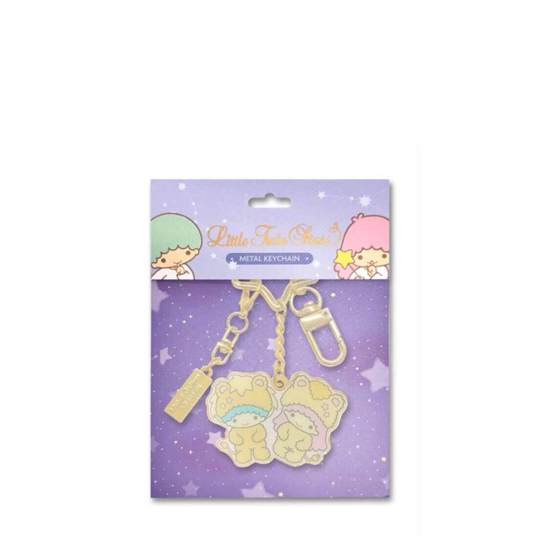 The Singapore Mint Leo Little Twin Stars Horoscope 24K Gold-Plated Keychain with 24K GP Charm
