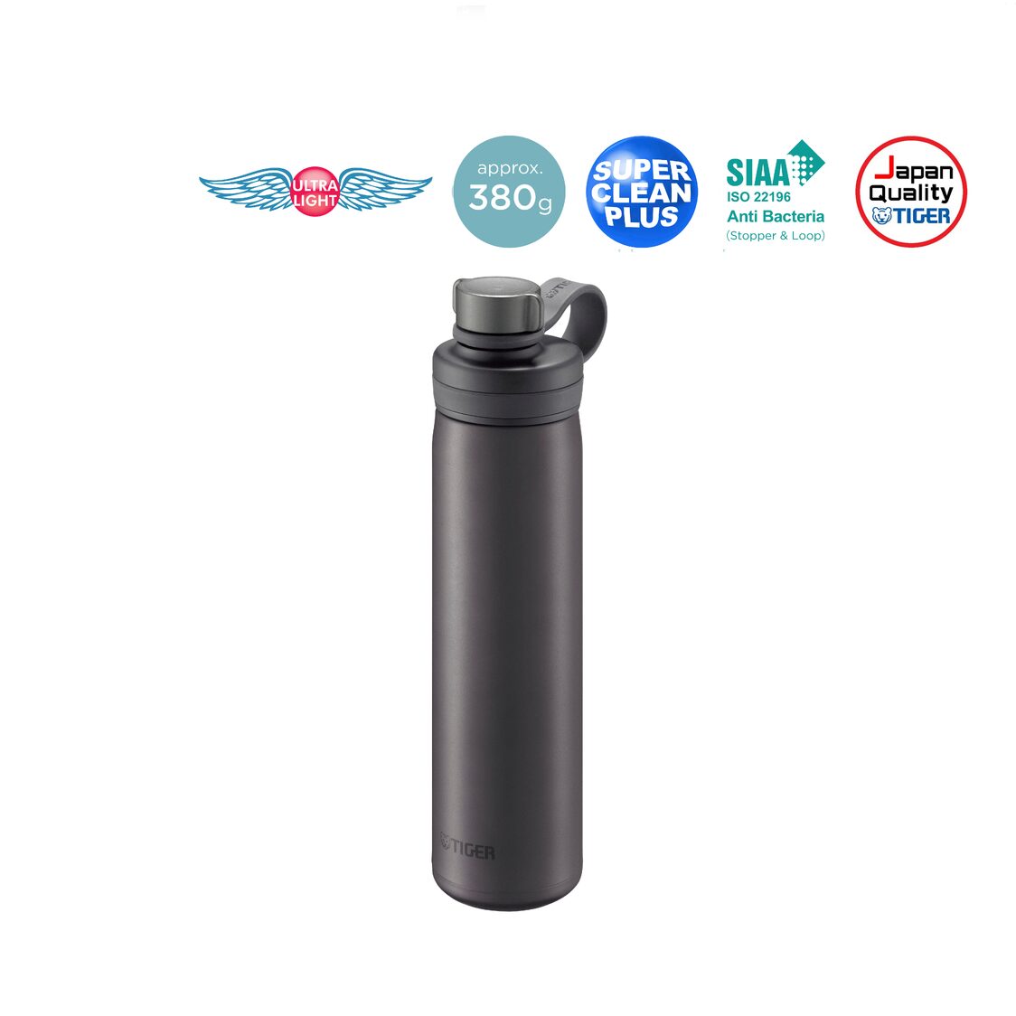 TIGER Anti-Bacterial Double Stainless Steel Carbonated Bottle - Steel (MTA-T080 KS)