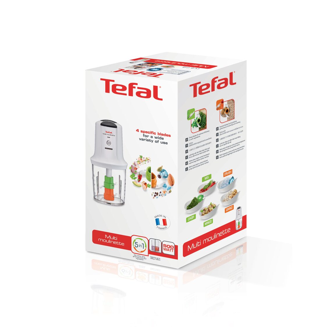 Tefal 5-In-1 Multi Moulinette Chopper 500W (MQ722)