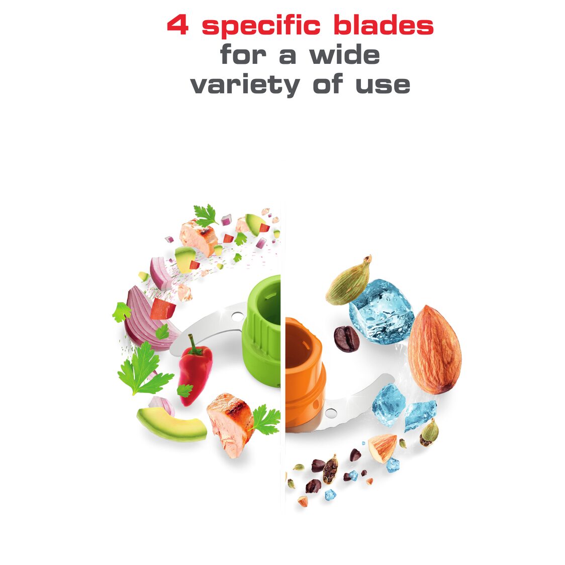 Tefal 5-In-1 Multi Moulinette Chopper 500W (MQ722)