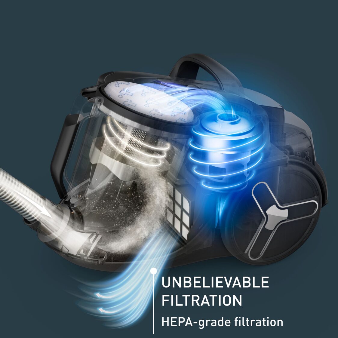 Tefal X-trem Cyclonic Max Bagless Vacuum Cleaner (TW7B62)