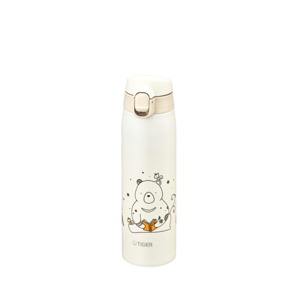 TIGER Double Stainless Steel Bottle 500ml - Bear (MCT-A050 W)