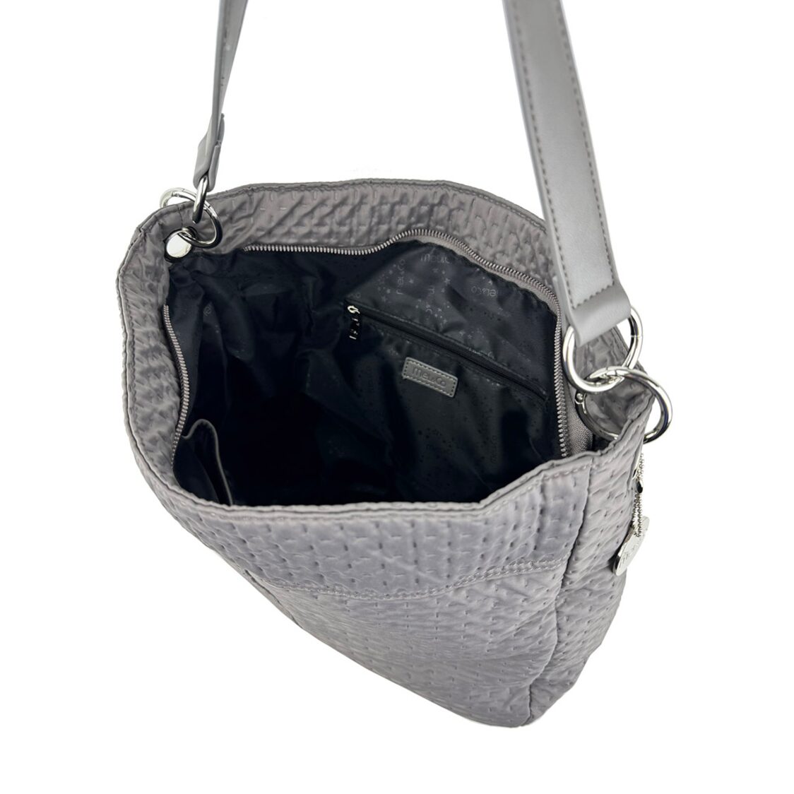 Mel&Co Embossed Nylon Single Handle Bag