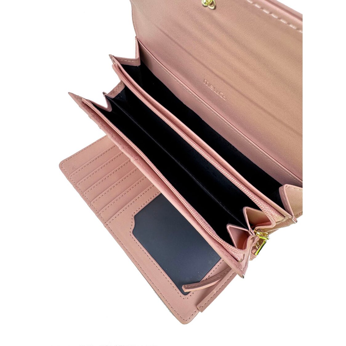 Mel&Co Croco Tri-Fold Long Wallet