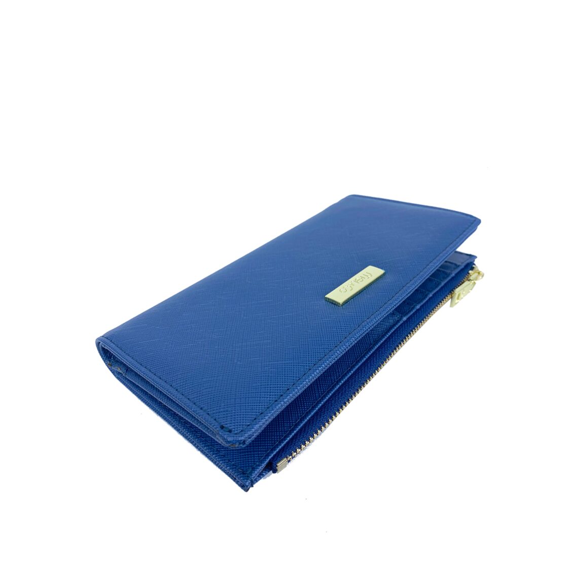 Mel&Co Saffiano Leatherette Bi-Fold Snap Long Wallet