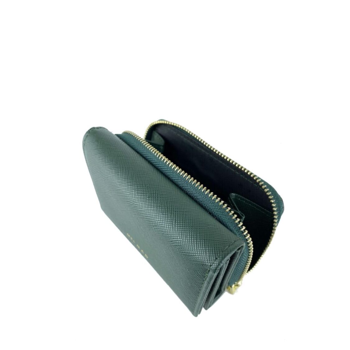 Mel&Co Saffiano-Effect Compact Tri-Fold Wallet