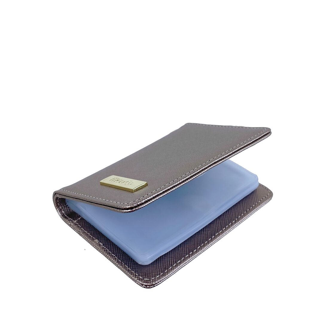 Mel&Co Saffiano Leatherette Bifold Card Holder