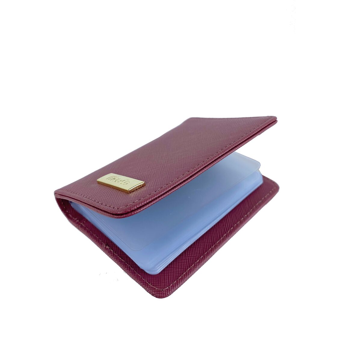 Mel&Co Saffiano Leatherette Bifold Card Holder