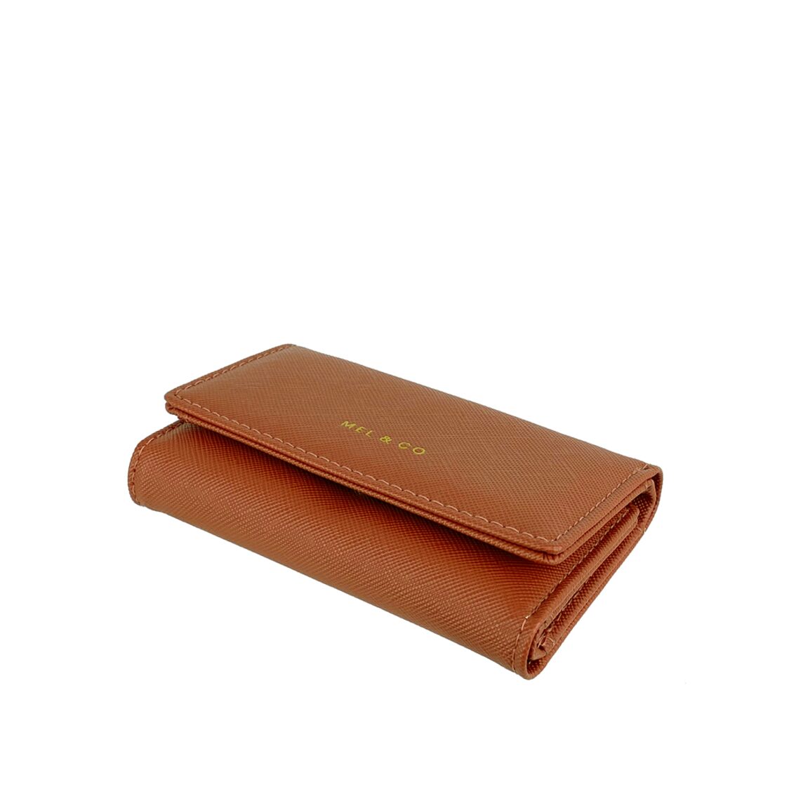 Mel&Co Saffiano-Effect Basic Key Pouch