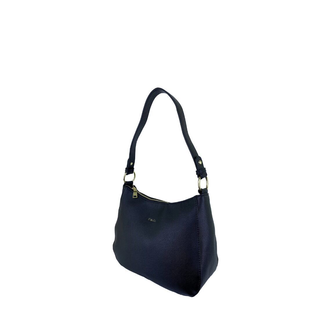 Mel&Co Saffiano-Effect Curve Top Single handle Shoulder Bag