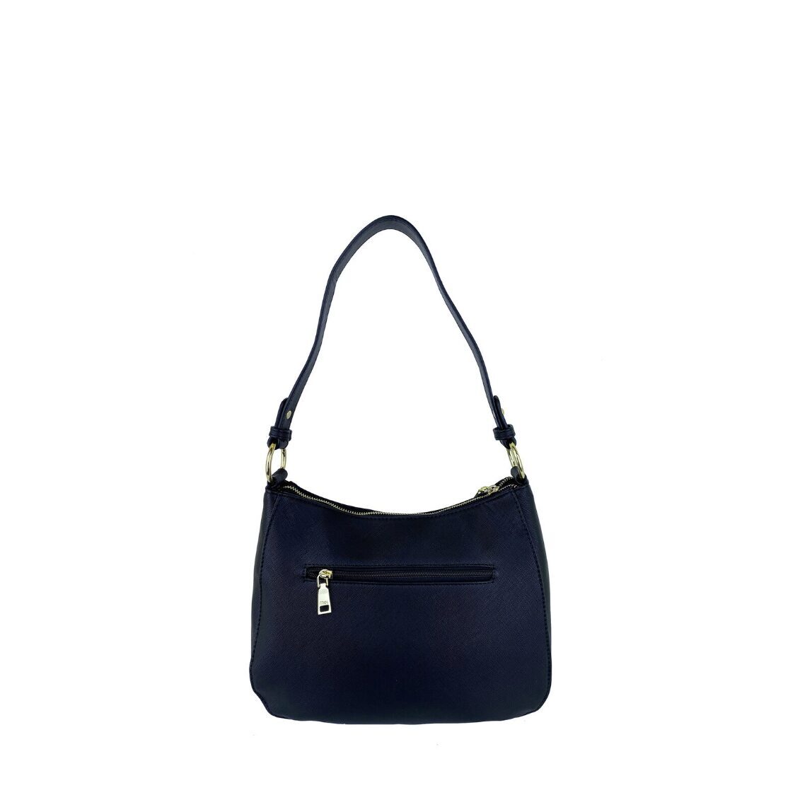 Mel&Co Saffiano-Effect Curve Top Single handle Shoulder Bag