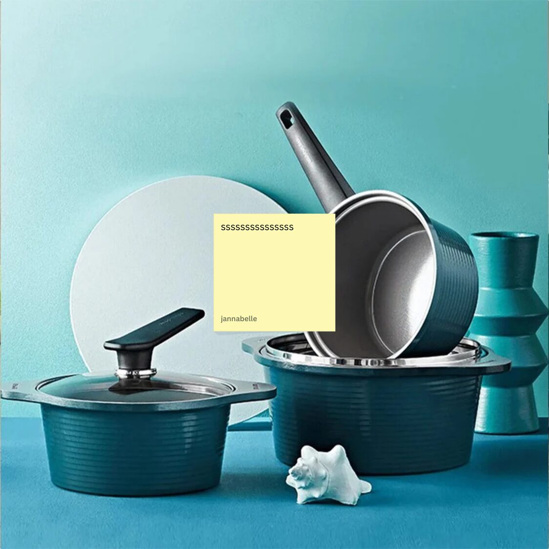 Happycall Onde IH 20cm Stock Pot - Ocean Green (3003-1227)