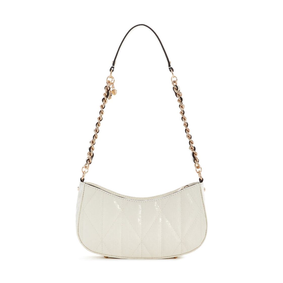 Guess Aldina Top Zip Shoulder Bag - Off White