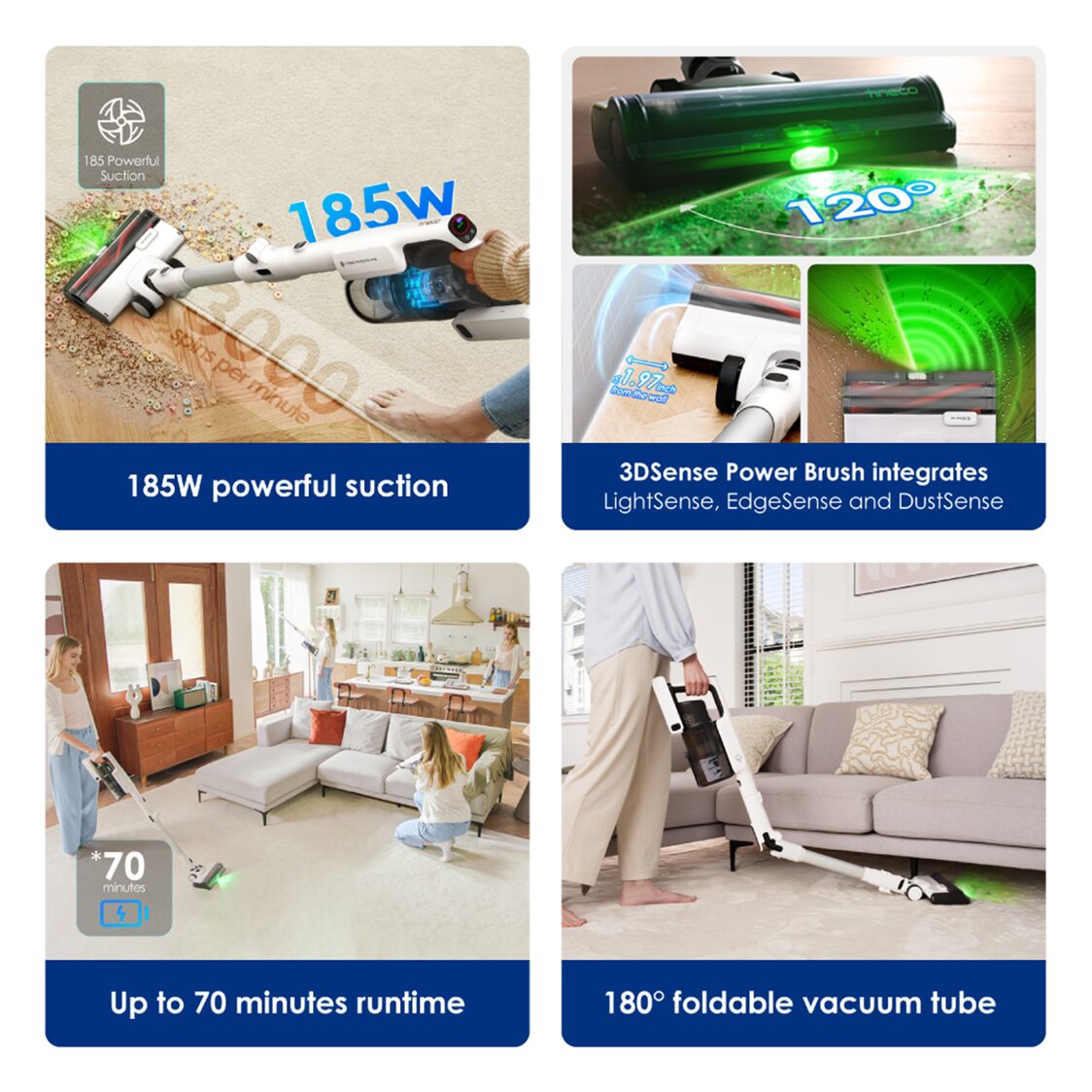 Tineco Pure One A50S Plus Cordless Stick Vacuum Cleaner - Black