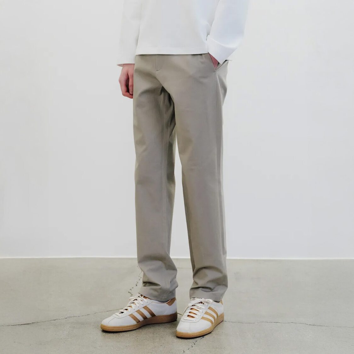 Mind Bridge Tapered Chino Banding Pants Beige