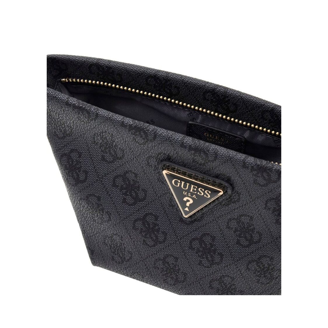 Guess Helina Top Zip Cosmetic - Coal Logo