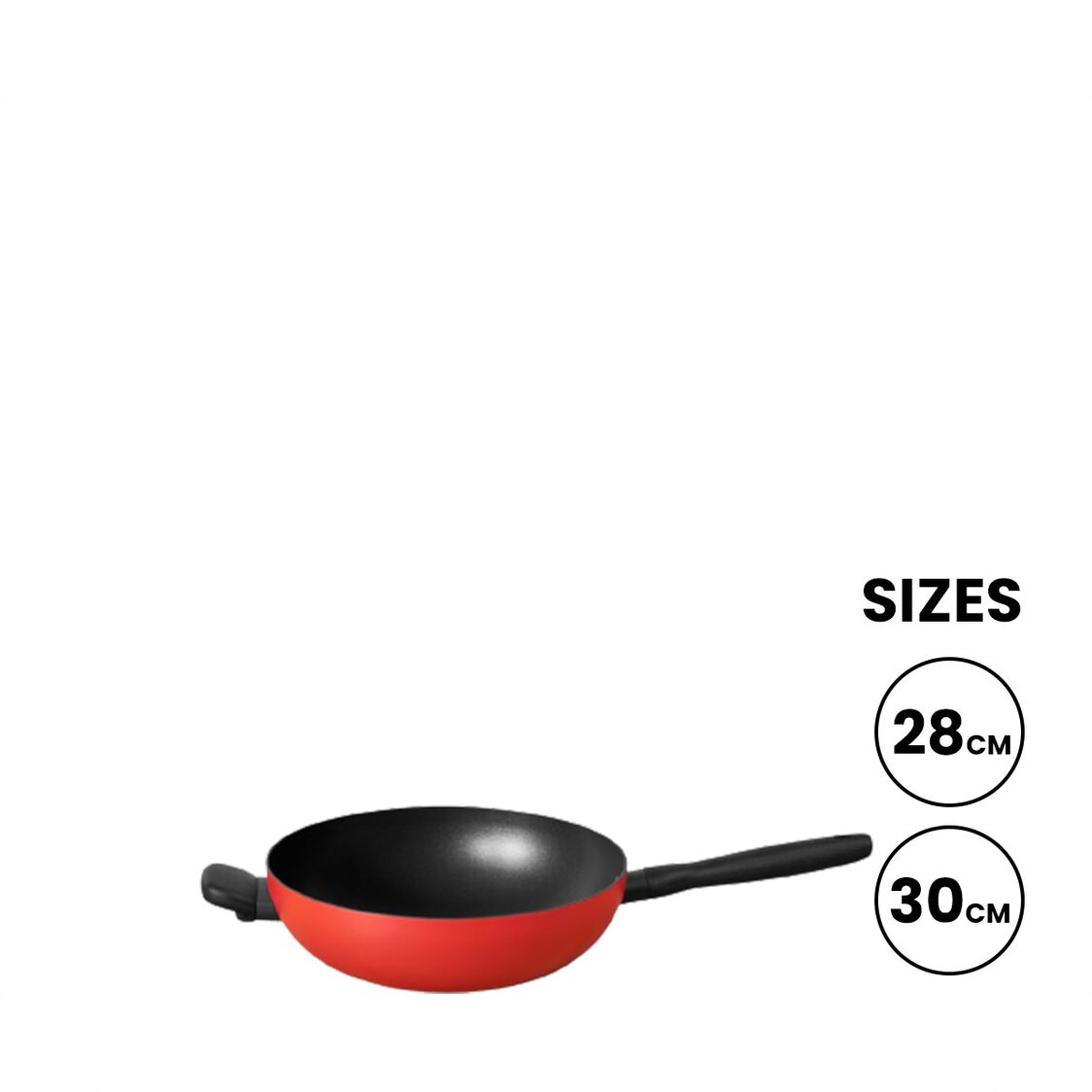 Meyer Bauhaus Nonstick 28cm Roma Red Open Stirfry with Helping Handle (Induction) 14204