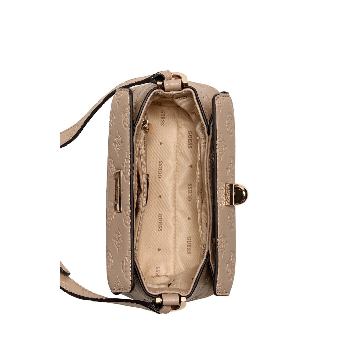 Guess Phoebe Mini Crossbody Bag - Simply Taupe Logo