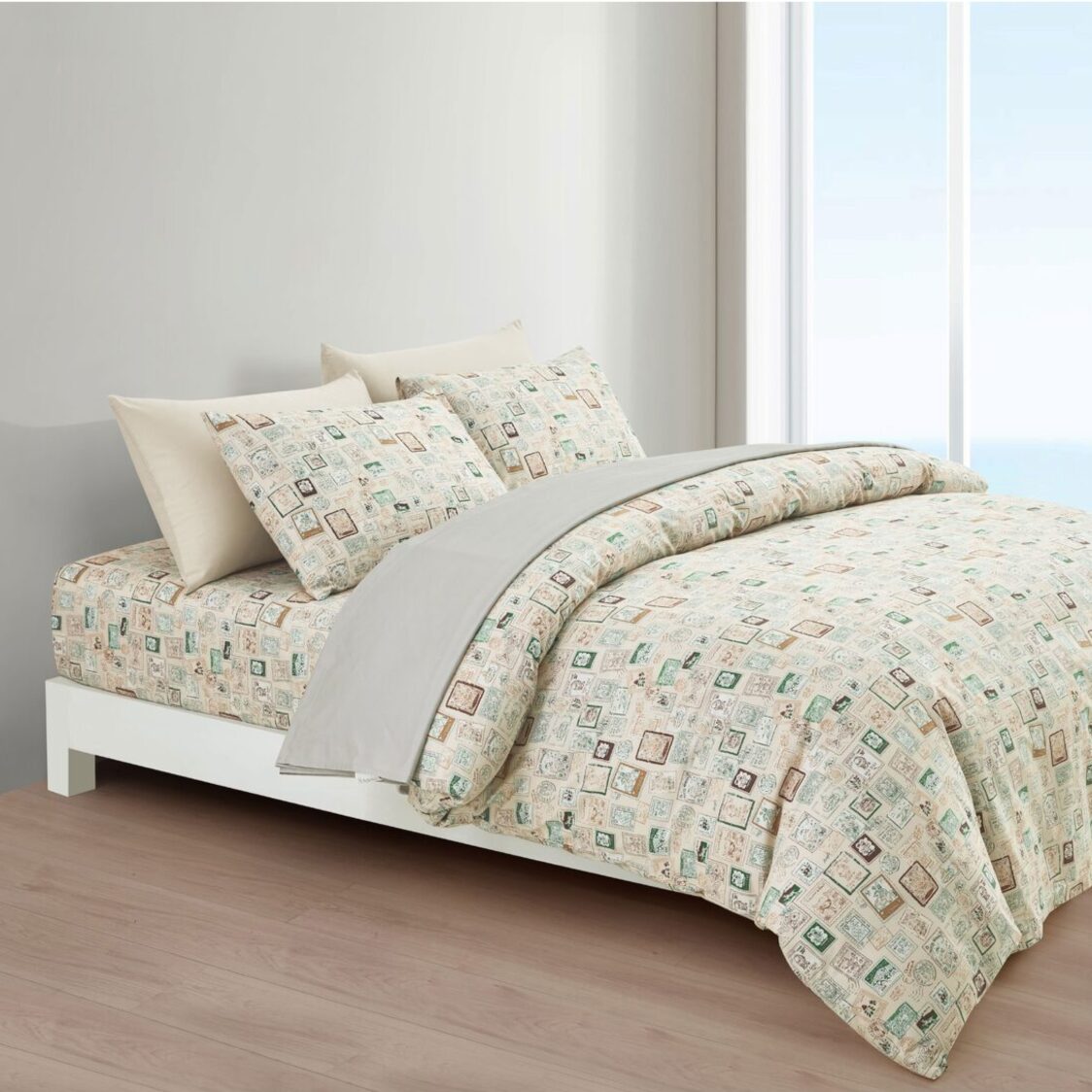 Ekohome Domus Printed 938 Fitted Sheet - Metro Singapore Departmental Store - Celebrating 69 Years in SG