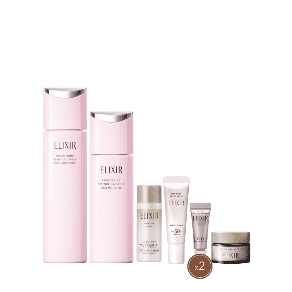 Elixir Brightening Essence Lotion & Emulsion Set (worth $233)
