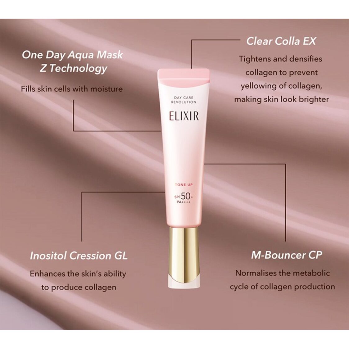 Elixir Day Care Revolution Tone Up Protector 35ml SPF50+ PA++++ - Metro Singapore Departmental Store - Celebrating 69 Years in SG